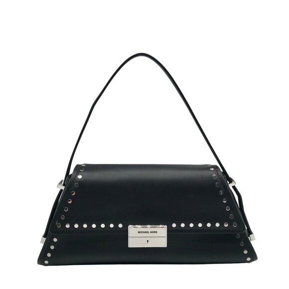 Michael Kors Black Leather Ludlow Convertible Shoulder Bag - Picture 1 of 11
